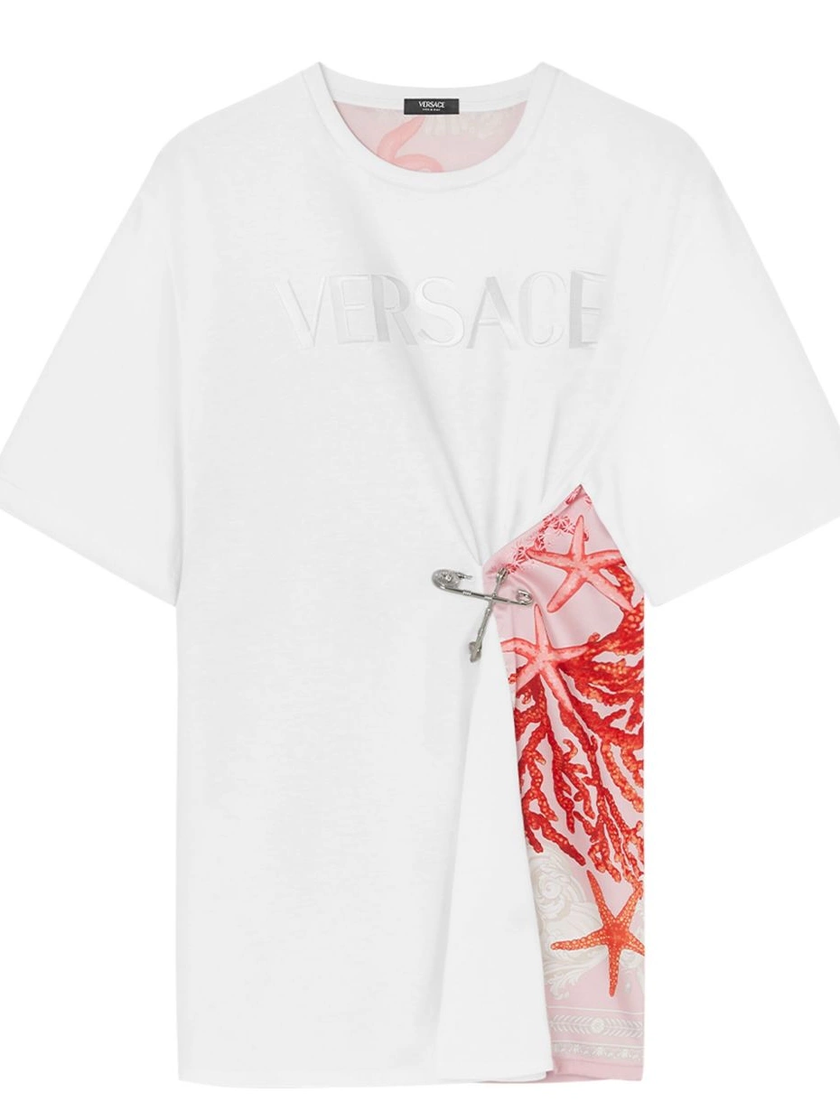 Women Barocco Versace Sea safety-pin T-shirt 0716